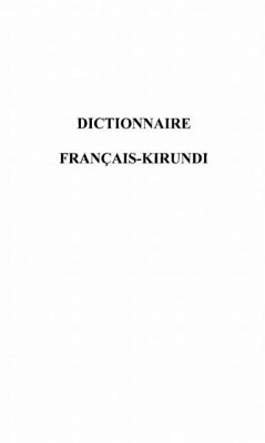 Cover Dictionnaire francais-kirundi (eBook, PDF)