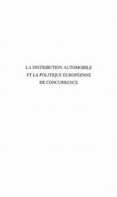 Cover La distribution automobile etla politi (eBook, PDF)