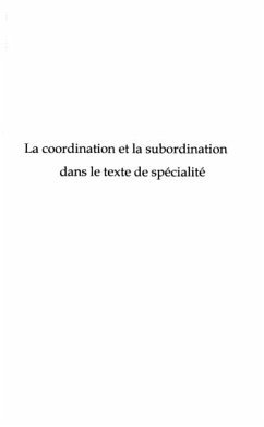 Coordination et la subordination dans le texte de specialite (eBook, PDF)