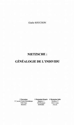 NIETZSCHE : GENEALOGIE DE L'INDIVIDU (eBook, PDF)