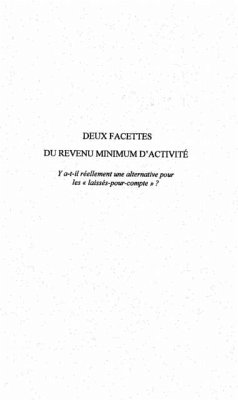 Deux facettes du R.M.A (RevenuMinimum d'Activite) (eBook, PDF)