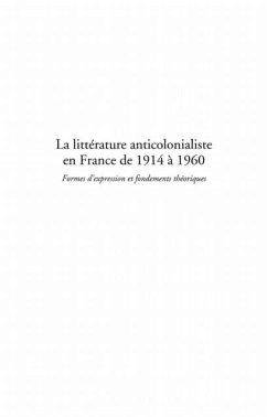 La litterature anticolonialiste en France de 1914 a 1960 (eBook, PDF)