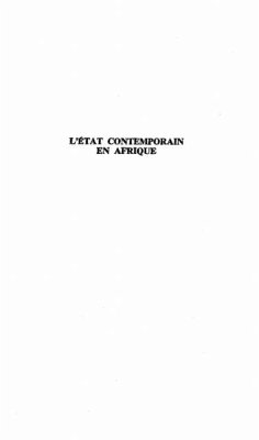 Cover L'Etat contemporain en Afrique (eBook, PDF)