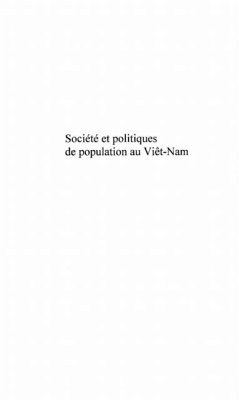 SOCIETE ET POLITIQUES DE POPULATION AU VIET-NAM (eBook, PDF)
