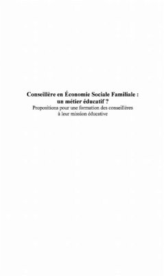 Conseillere en economie sociale familiale : un metier educat (eBook, PDF)