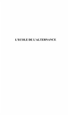 L'ecole de l'alternance (eBook, PDF)