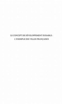 Cover Concept de developpement durable (eBook, PDF)