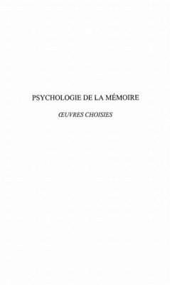 Psychologie de la memoire (eBook, PDF)