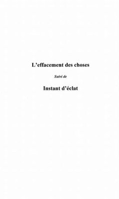 Cover Effacement des choses (eBook, PDF)