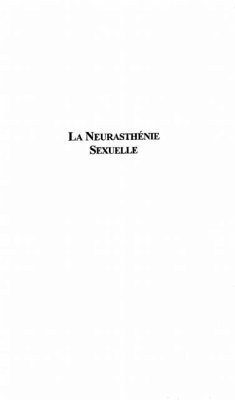 Neurasthenie sexuelle (eBook, PDF) Cover Neurasthenie sexuelle (eBook, PDF)