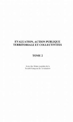 EVALUATION, ACTION PUBLIQUE TERRITORIALE ET COLLECTIVE (eBook, PDF)