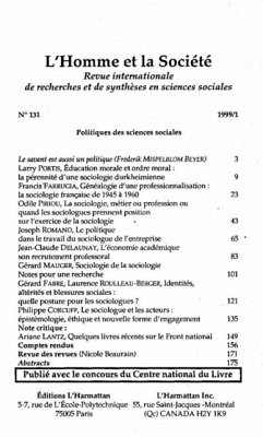 Homme et la societe no. 131 (eBook, PDF)