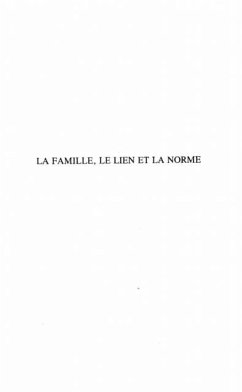 Cover LA FAMILLE, LE LIEN ET LA NORME (eBook, PDF)