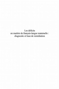 Les deficits en matiere de francais-langue maternelle : diag (eBook, PDF)