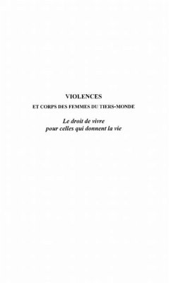 Violences et corps des femmes du tiers-monde (eBook, PDF)