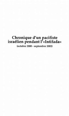 Cover Chronique d'un pacifiste israelien penda (eBook, PDF)