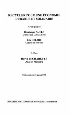 Cover Recycler pour une economie durable et solidaire (eBook, PDF)