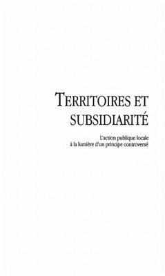 Territoires et Subsidiarite (eBook, PDF)