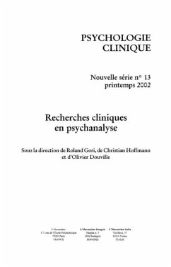 Psycho. clinique no. 13 (eBook, PDF)