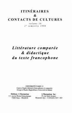 Litterature comparee et didactique du texte francophone (eBook, PDF)