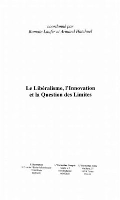 Cover Liberalisme l'innovation et laquestion (eBook, PDF)