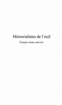 Cover Memorialistes de l'exil (eBook, PDF)