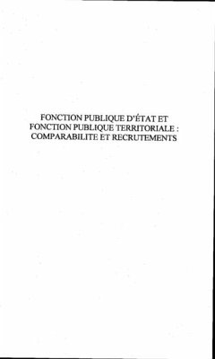 Fonction publique d'etat et fonction pub (eBook, PDF)