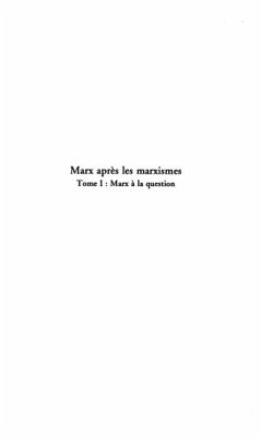 Cover Marx apres les marxistes (eBook, PDF)