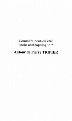 Cover Comment peut-on etre socioanthropologue? (eBook, PDF)