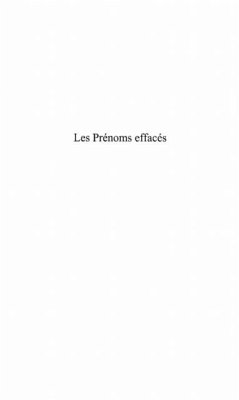 Prenoms effaces (eBook, PDF)