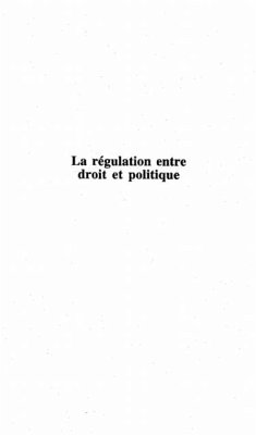 LA REGULATION ENTRE DROIT ET POLITIQUE (eBook, PDF)