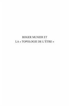 Roger Munier et la &quote;topologie de l'etre&quote; (eBook, PDF)