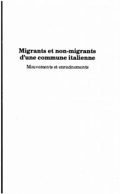 Migrants et non-migrants d'une communaute italienne (eBook, PDF)