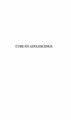Cover Cure en adolescence (eBook, PDF)