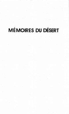 Memoires du desert (eBook, PDF)