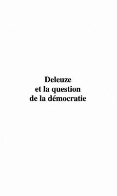 Deleuze et la question de la democratie (eBook, PDF)