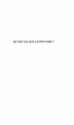 Qu'est-ce que le pouvoir? (eBook, PDF)