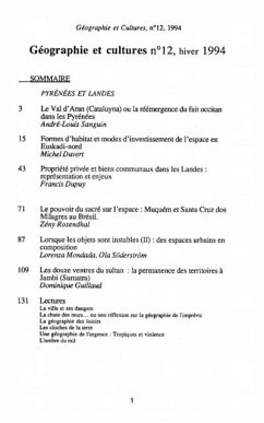 Cover Geographie et cultures n(deg)12 (eBook, PDF)
