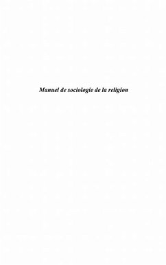 Cover Manuel de sociologie de la religion (eBook, PDF)