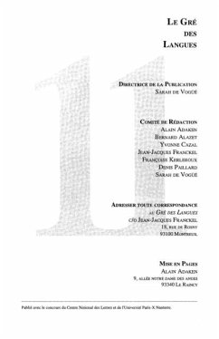 Le gre des langues n(deg)11 (eBook, PDF)