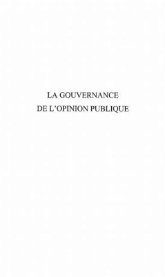 Cover La gouvernance de l'opinion publique (eBook, PDF)