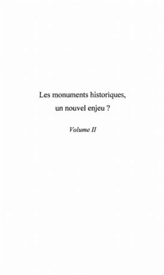Monuments historiques un nouvel enjeu? t (eBook, PDF)