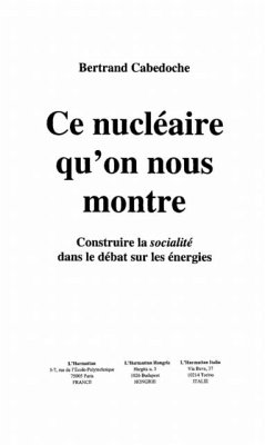 Ce nucleaire qu'on nous montre (eBook, PDF) - Cabedoche Bertrand