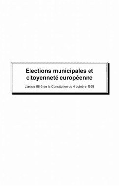 Elections municipales et citoyennete europeenne (eBook, PDF)