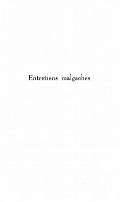 ENTRETIENS MALGACHES (eBook, PDF)