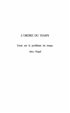 Cover L'ORDRE DU TEMPS (eBook, PDF)