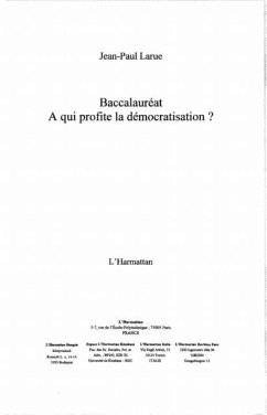 Baccalaureat a qui profite la democratisation (eBook, PDF)