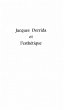 JACQUES DERRIDA ET L'ESTHETIQUE (eBook,... - Bild 1