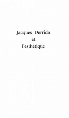 JACQUES DERRIDA ET L'ESTHETIQUE (eBook, PDF) - Collectif