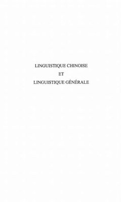 Linguistique chinoise et linguistique generale (eBook, PDF) - Paris Marie-Claude